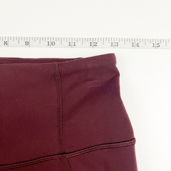 Lululemon Leggings Women's 6 Bordeaux Drama Gather & Crow Crop Slit Capri - Picture 9 of 16